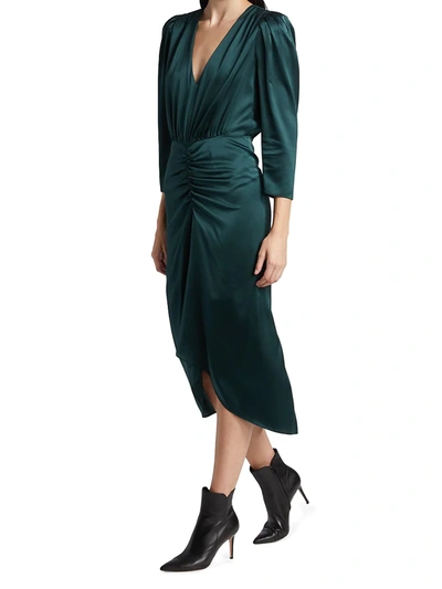 Shop Veronica Beard Women's Beck Stretch-silk Dress In Juniper