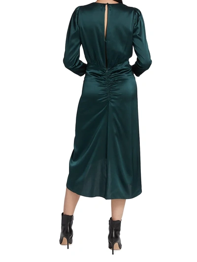 Shop Veronica Beard Women's Beck Stretch-silk Dress In Juniper