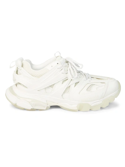 Shop Balenciaga Men's Track Glow-in-the-dark Sneakers In White