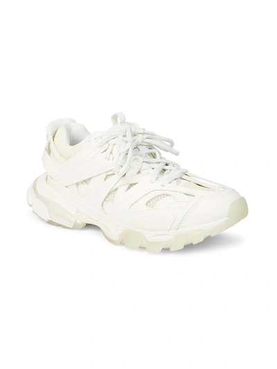 Shop Balenciaga Men's Track Glow-in-the-dark Sneakers In White
