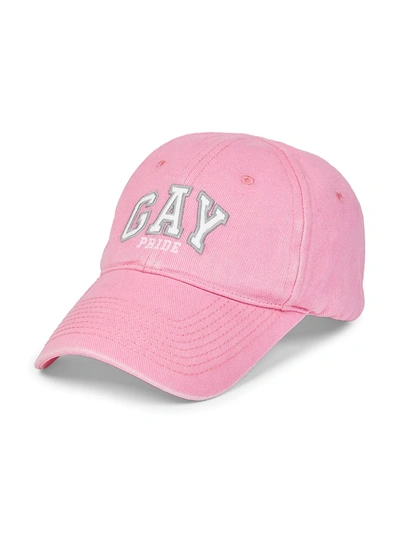 Shop Balenciaga Pride Baseball Cap In Light Pink