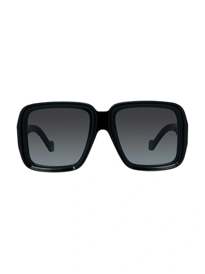 Shop Loewe Women's 56mm Square Sunglasses In Black