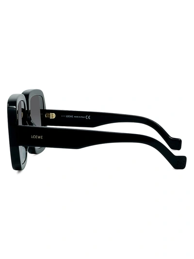 Shop Loewe Women's 56mm Square Sunglasses In Black
