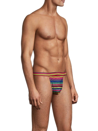 Shop 2(x)ist Elasticized Micro Thong In Edgy Stripe