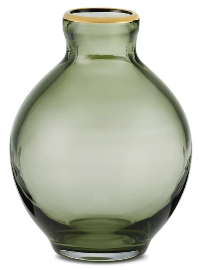 Shop Aerin Introduction Sancia Plum Glass Vase In Fern