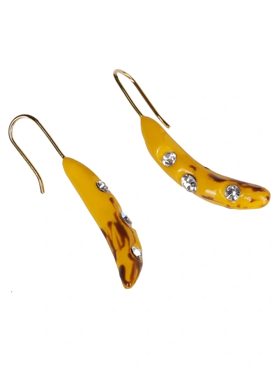 Shop Marni Banana Drop Earrings In Multi