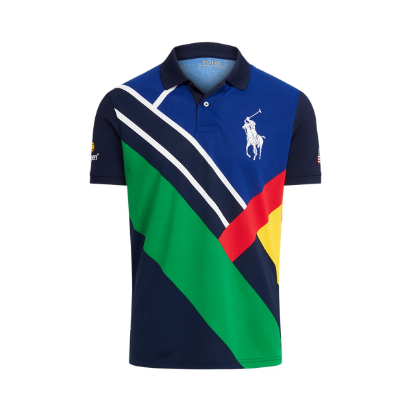 Ralph Lauren Us Open Ballperson Polo Shirt In French Navy Multi Modesens