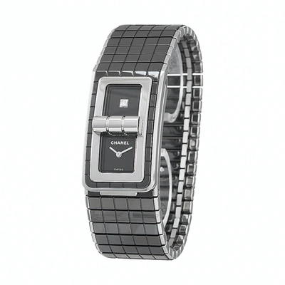Pre-owned Chanel Code Coco Watch In Black