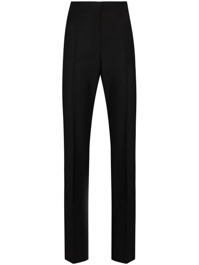 Shop Givenchy High-waisted Wool Tailored Trousers In Schwarz