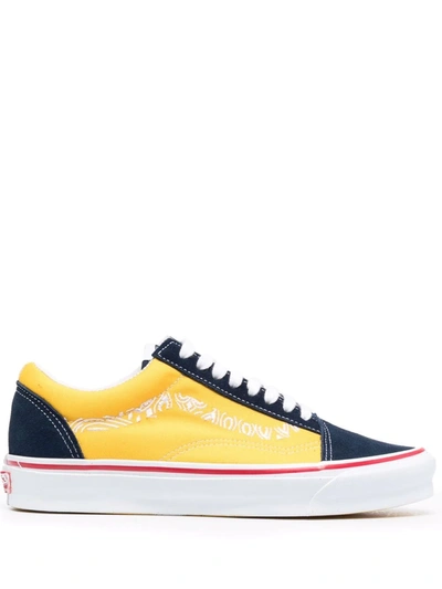 Shop Vans Og Old Skool Colour-block Sneakers In Blau