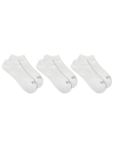 Shop Polo Ralph Lauren Technical Low Cut Ankle Socks 3-pack In White