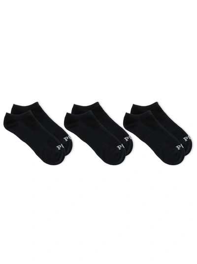 Shop Polo Ralph Lauren Technical Low Cut Ankle Socks 3-pack In Black
