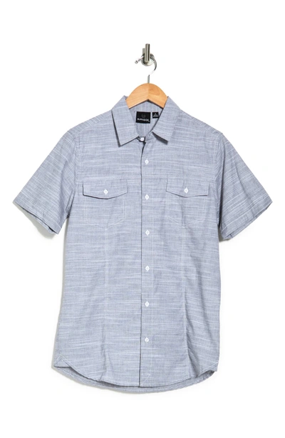 Burnside Regular Fit Patch Pocket Shirt In Black