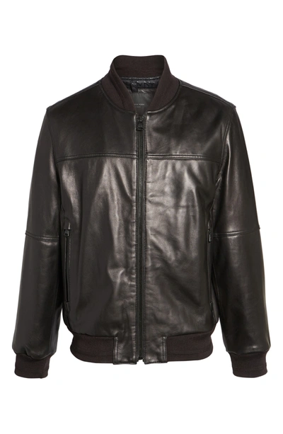 Shop Marc New York Summit Leather Jacket In Black