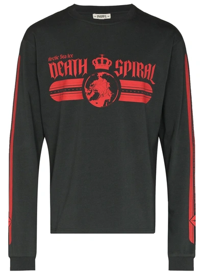 Shop Phipps Death Spiral Long-sleeve T-shirt In Neutrals