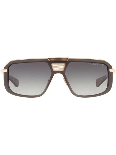 Shop Dita Eyewear Mach-eight Sunglasses In Grau
