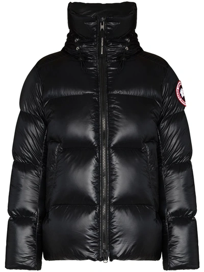 Shop Canada Goose Core Crofton Puffer Jacket In Black