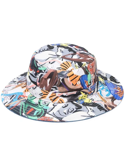Shop Orlebar Brown Diving Print Hat In Multicolour