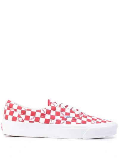 Shop Vans Og Era Lx Checkerboard Print Sneakers In White