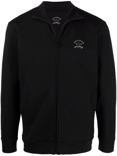 Paul & Shark Girocollo In Lana Bretagne Con Badge Iconico In Schwarz