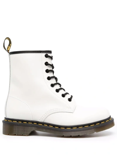 Shop Dr. Martens 1460 Leather Ankle Boots In Weiss