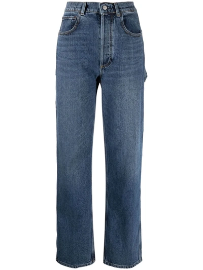 Boyish Jeans High-rise Dempsey Straight-leg Jeans In Blau