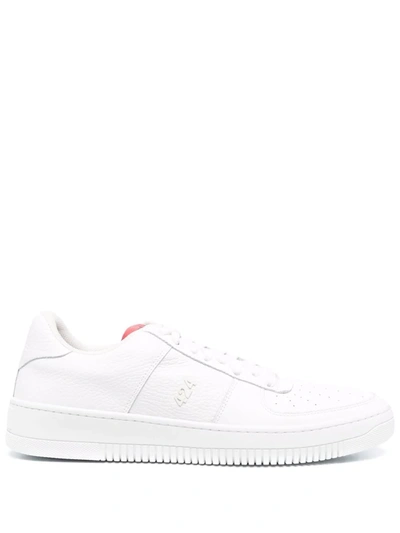 Shop 424 Low-top Leather Sneakers In Weiss