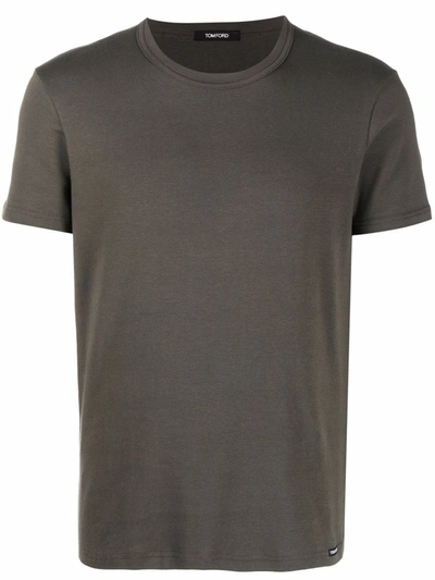 Shop Tom Ford Stretch-fit T-shirt In Grün