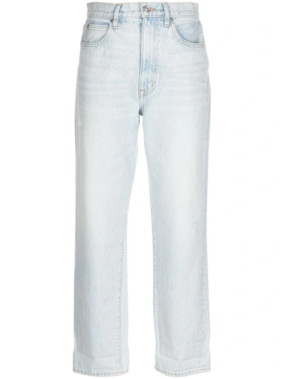 Shop Slvrlake Distressed Tapered Jeans In Blue