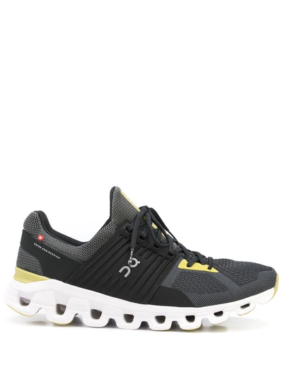 Shop On Running Cloudswift Low-top Lace-up Sneakers In Black