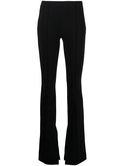 Shop Adam Lippes High-waist Flared Trousers In Black