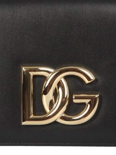 Shop Dolce & Gabbana Leather Shoulder Bag In Black