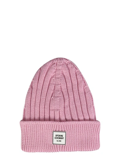 Shop Opening Ceremony Knitted Hat In Pink