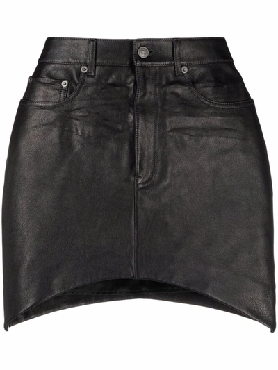 Shop Balenciaga Hourglass Mini Skirt In Black