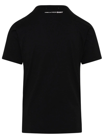 Shop Comme Des Garçons Shirt T-shirt Logo Nera In Black