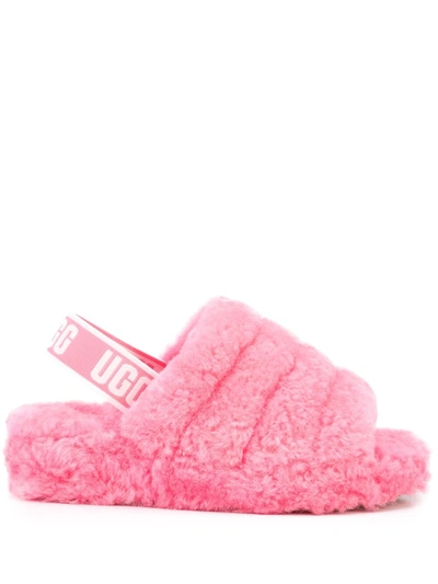 Ugg Fluff Yeah Slingback Sandals In Rosa