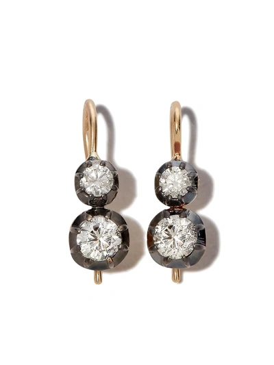 Jacquie Aiche 14kt Yellow Gold Sophia Diamond Drop Earrings In 金色