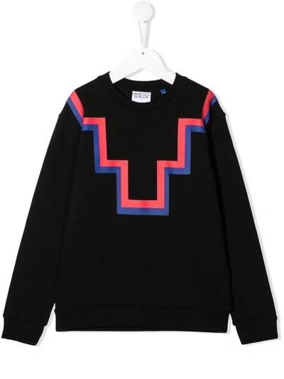 Shop Marcelo Burlon County Of Milan Abstract-print Sweatshirt In 黑色