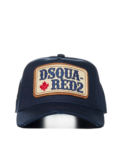Shop Dsquared2 Hat In Navy