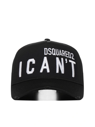 Shop Dsquared2 Hat In Black White