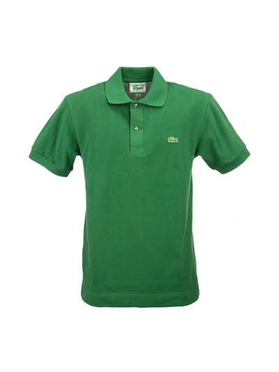 Shop Lacoste Classic Fit Organic Cotton Pique Polo Shirt In Green