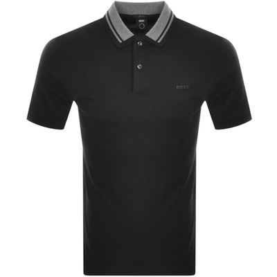 Shop Boss Business Boss Phillipson 95 Short Sleeved Polo T Shirt Blac In Black