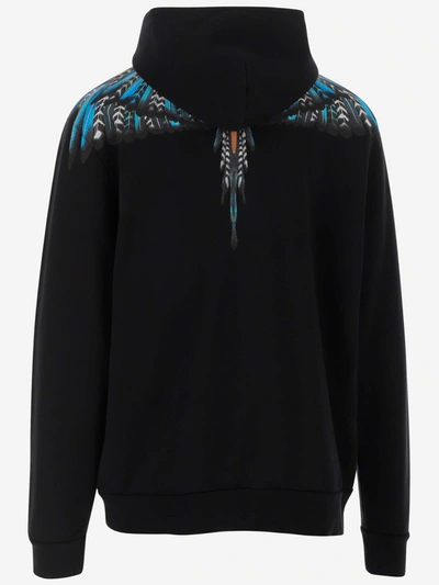 Shop Marcelo Burlon County Of Milan Marcelo Burlon Sweaters In Black Light Blue
