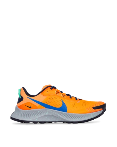 Shop Nike Pegasus Trail 3 Sneakers In Total Orange/signal Blue