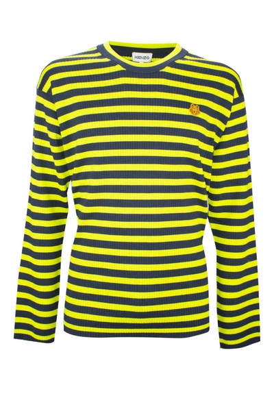 Shop Kenzo Horizontal-stripe Jumper In Yellow