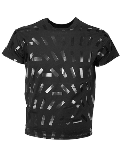 Shop Maison Margiela Abstract-print T-shirt In Black
