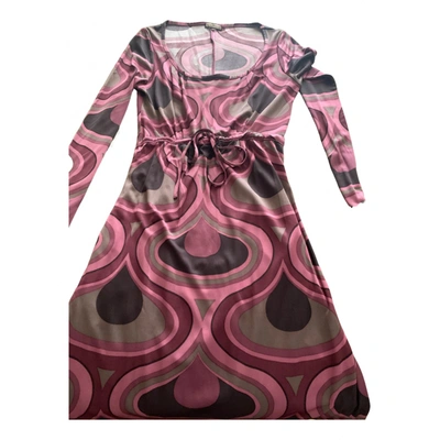 Pre-owned Maliparmi Silk Mid-length Dress In Pink