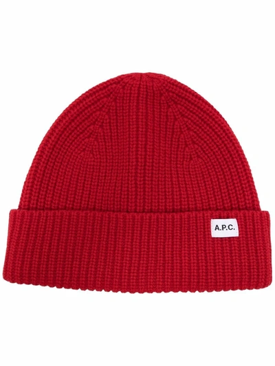 Shop Apc Billie Knitted Beanie In Rot
