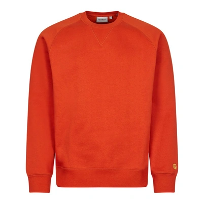 Shop Carhartt Chase Sweatshirt In Orange