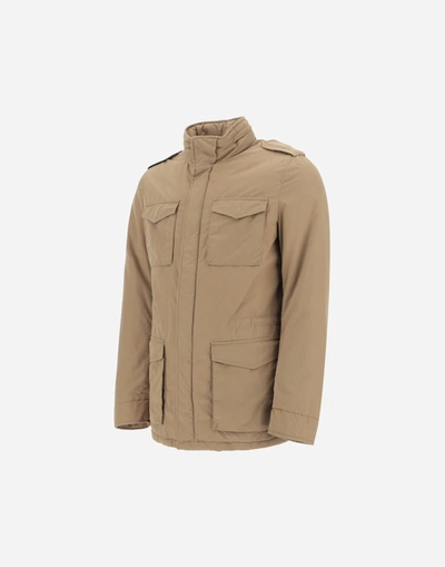 Shop Herno Washed Nylon Field Jacket In Camel